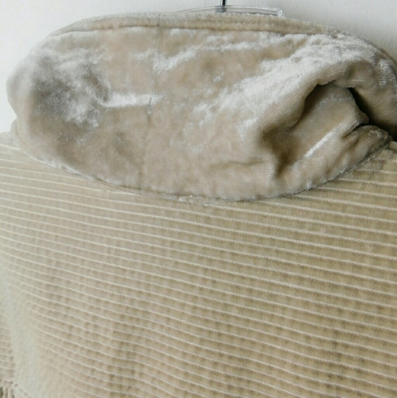 J. Jill Corduroy coat Faux Fur Accents Tan Large - Picture 6 of 8